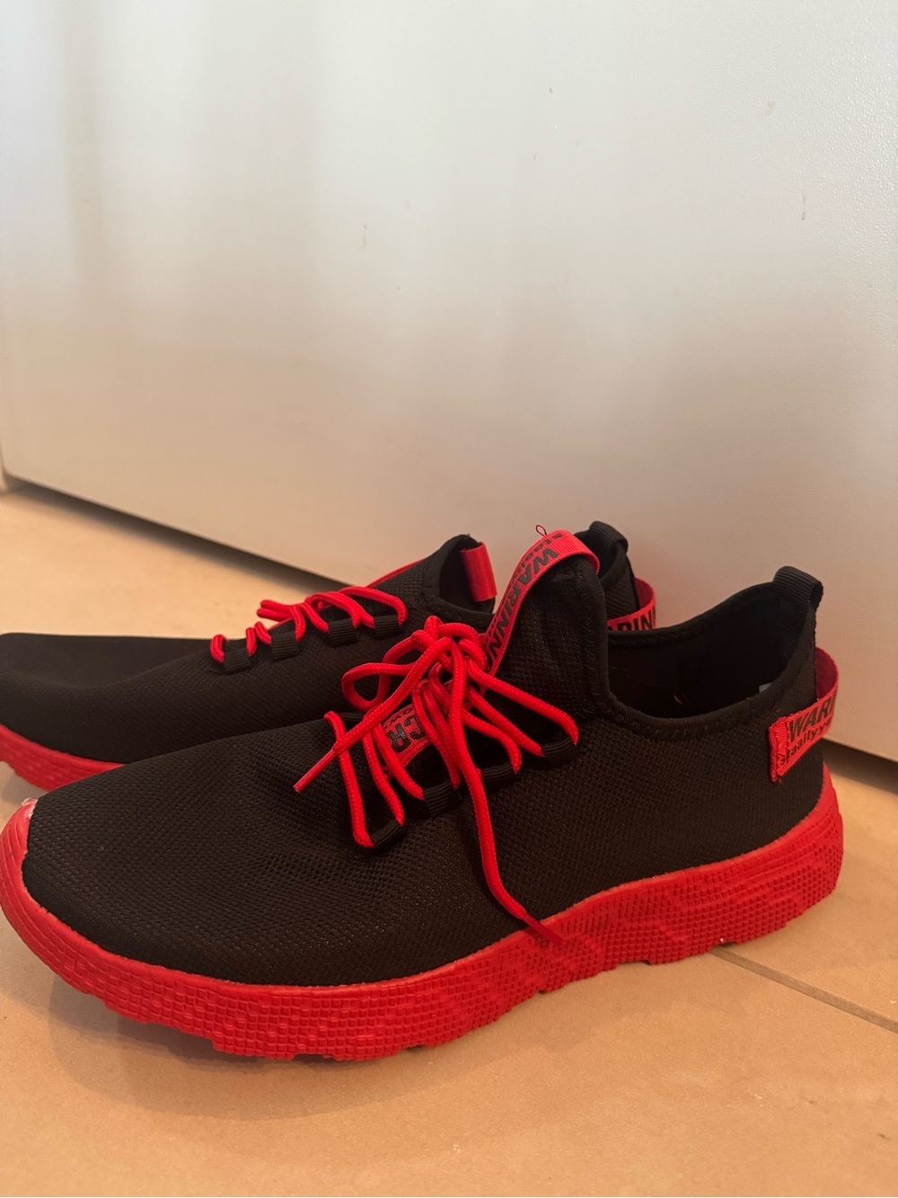 Black & Red mesh Casual Sneakers